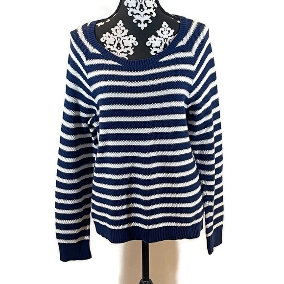 Liz Claiborne Striped Nautical Sweater - Picture 1 of 6